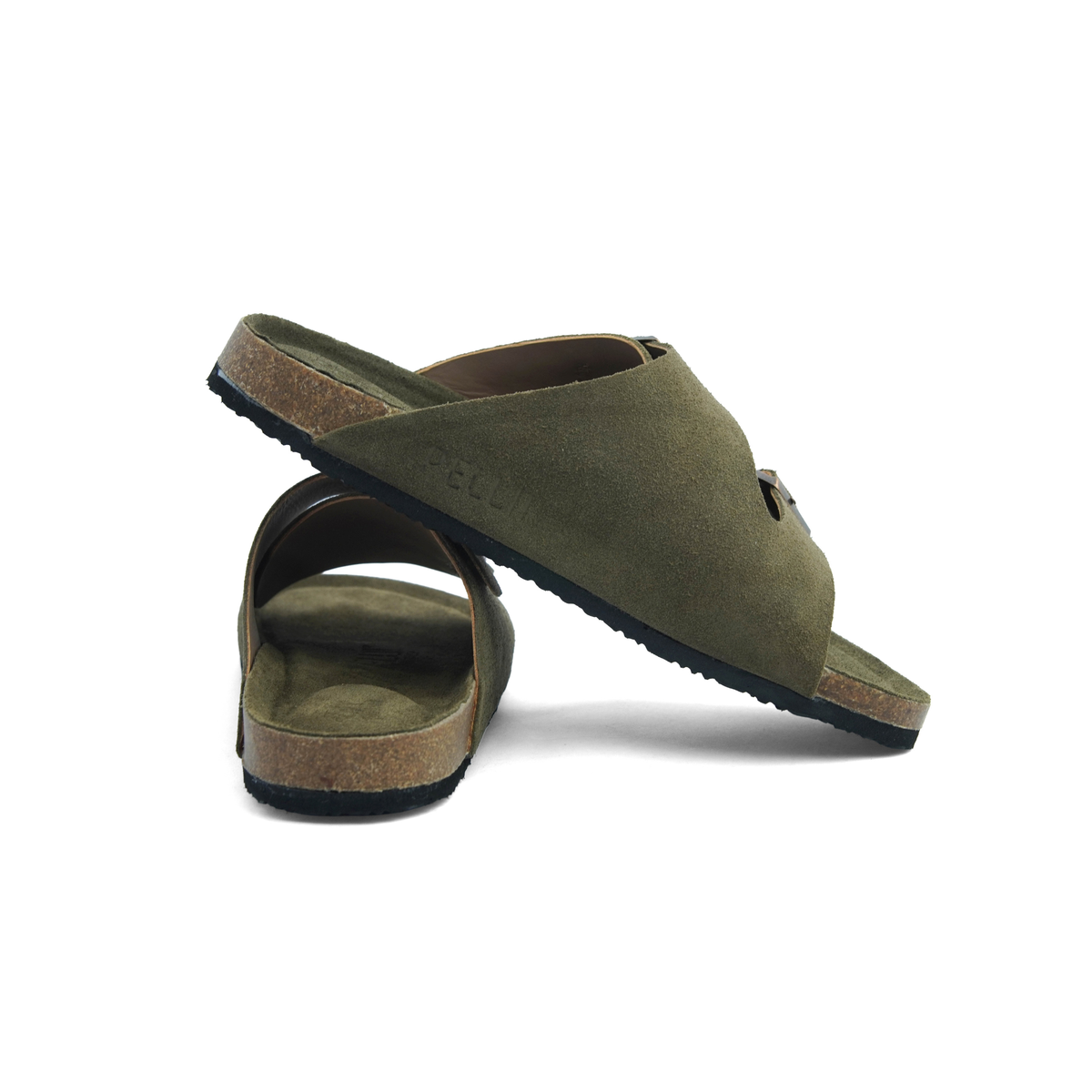 PELLII Zürich - Olive Suede Sandal