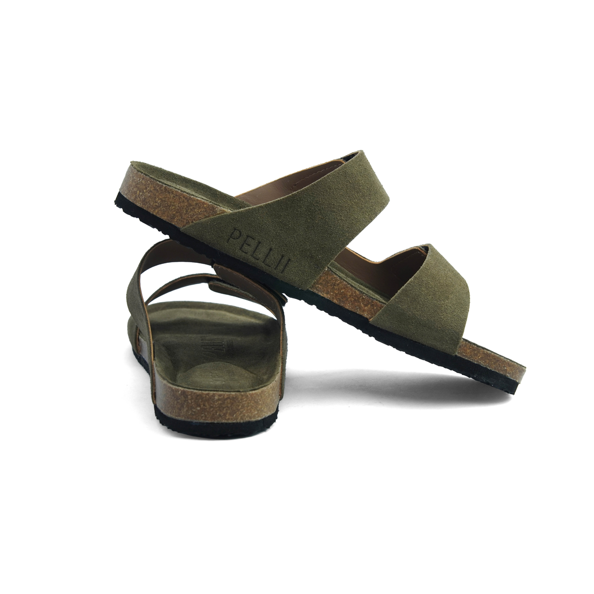PELLII Arizona - Olive Suede Sandal