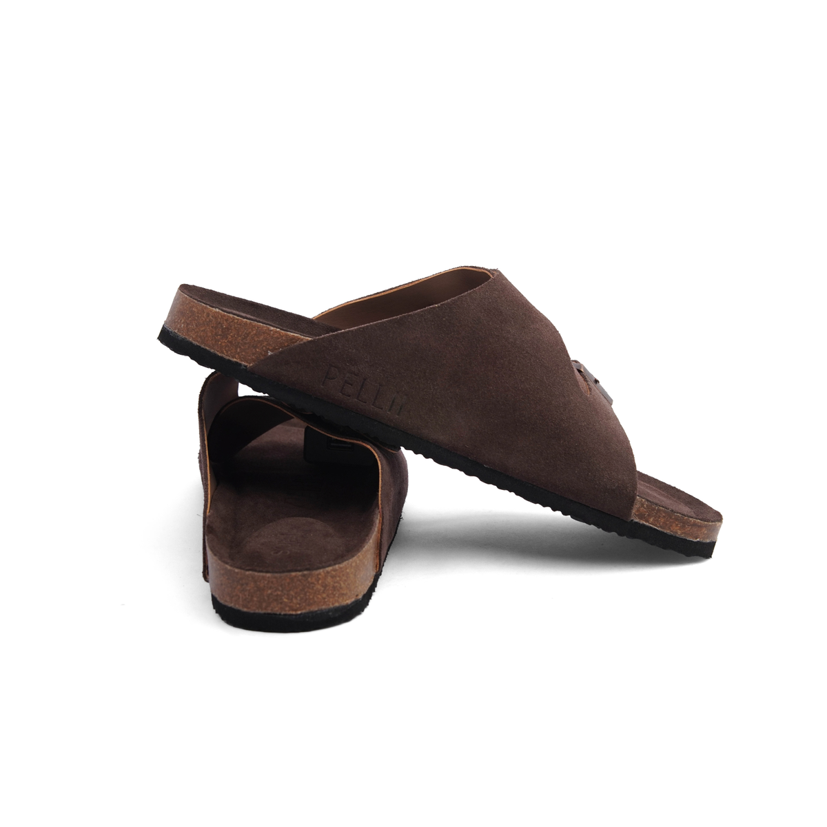PELLII Zürich - Choco Suede Sandal