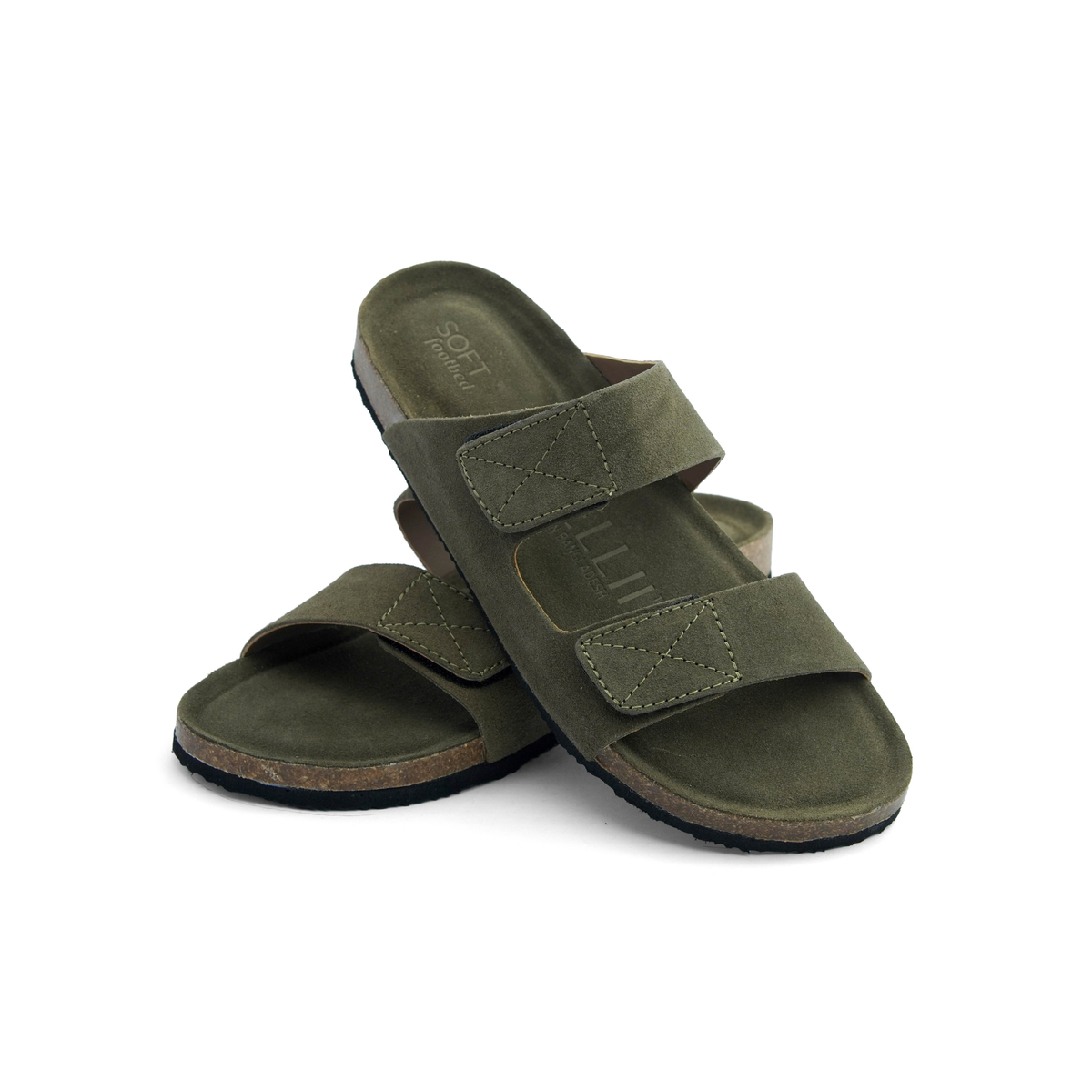 PELLII Arizona - Olive Suede Sandal