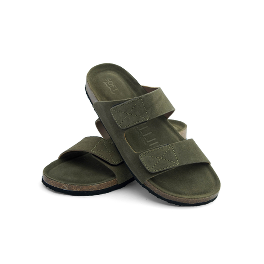 PELLII Arizona - Olive Suede Sandal