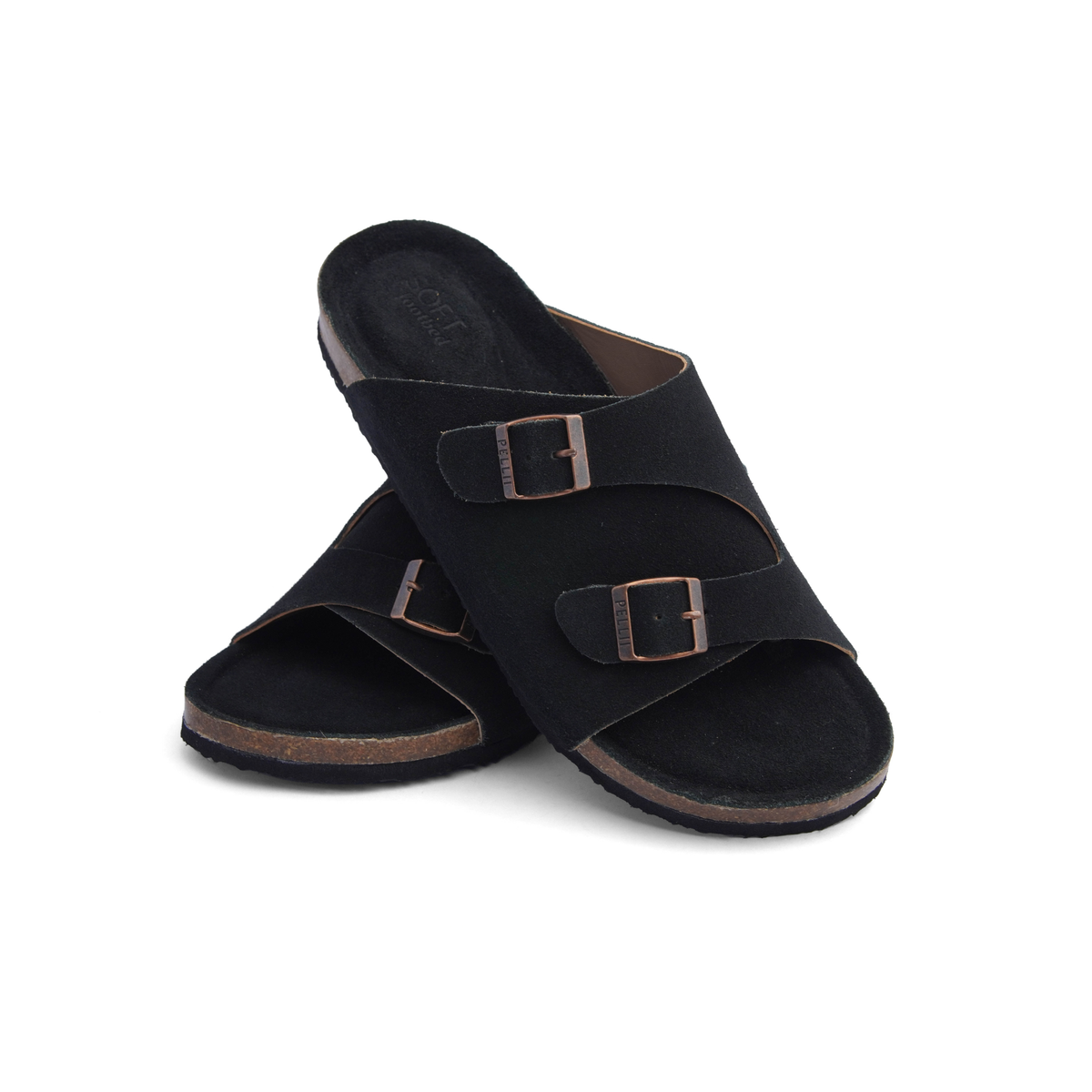 PELLII Zürich - Black Suede Sandal