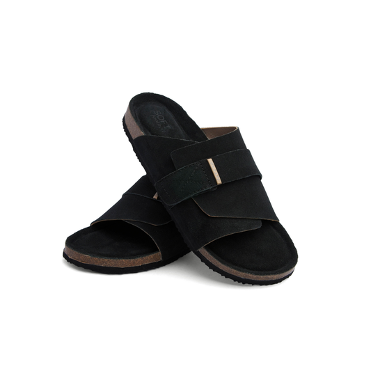 PELLII Kyoto - Black Suede Sandal