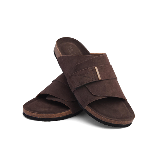 PELLII Kyoto - Choco Suede Sandal
