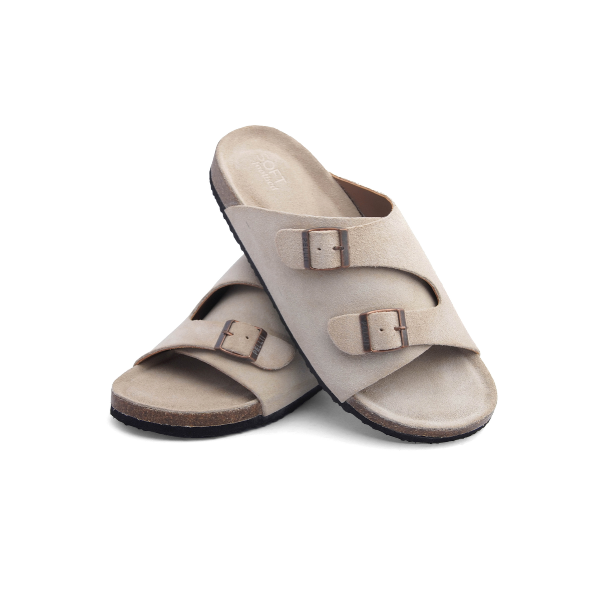 PELLII Zürich - Beige Suede Sandal