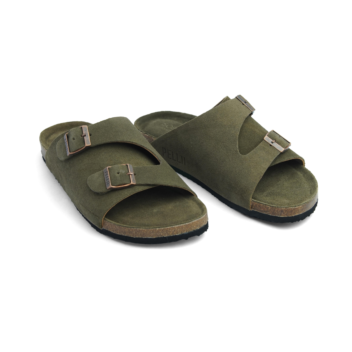 PELLII Zürich - Olive Suede Sandal