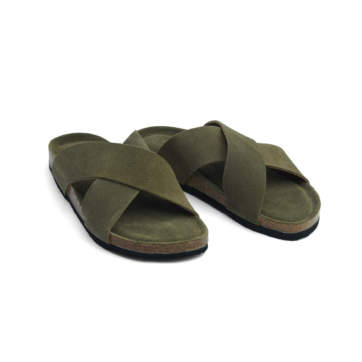 PELLII Cross - Olive Suede Sandal